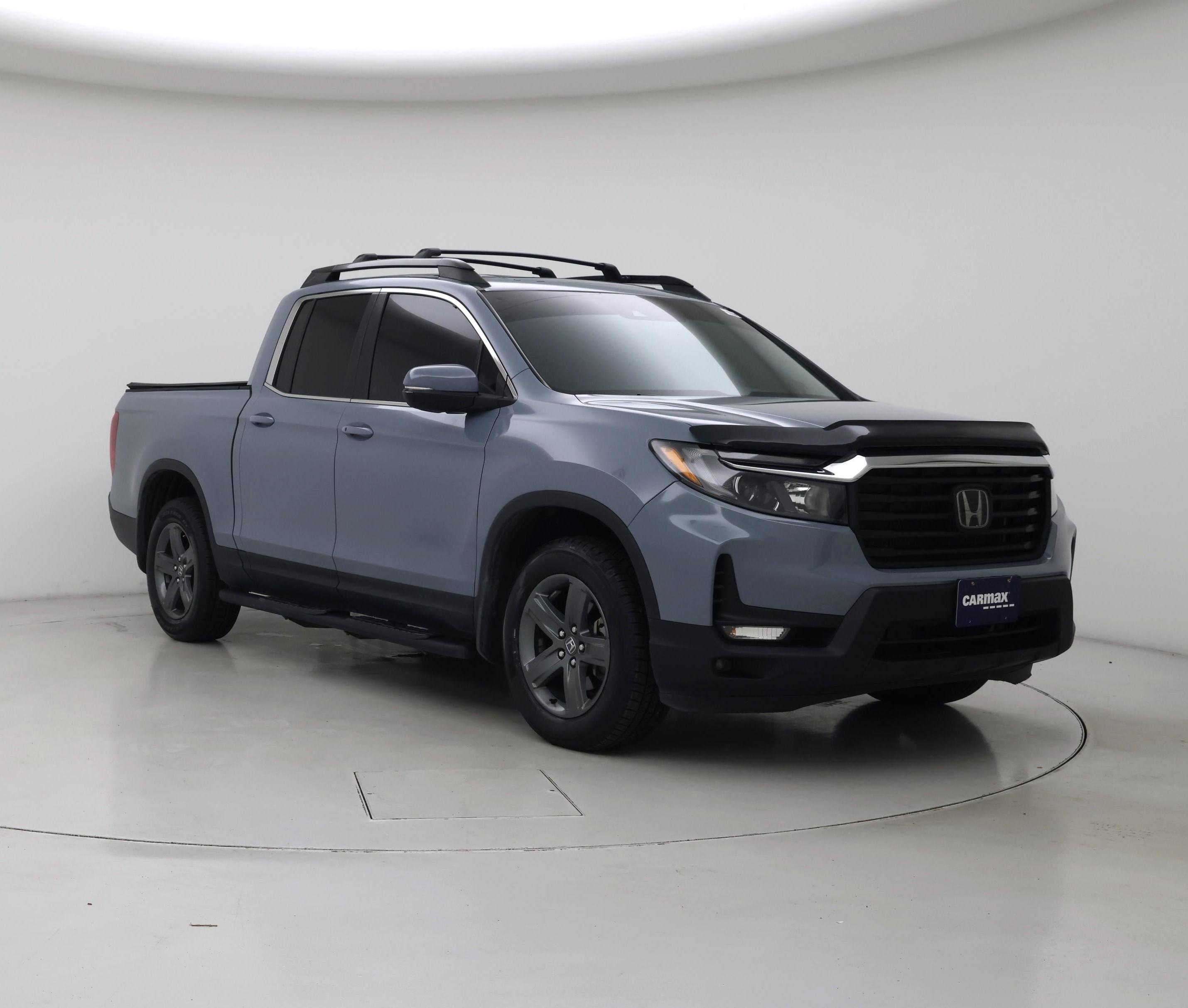 Blue 2022 Honda Ridgeline Pickup Truck All-Wheel Drive Automatic