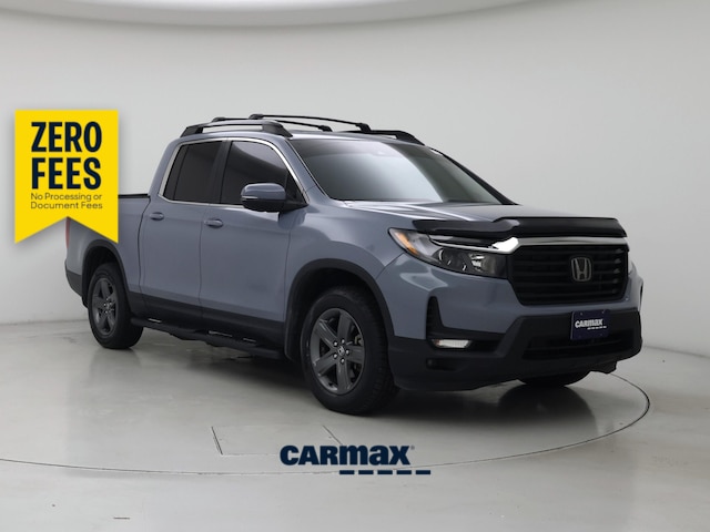 Blue 2022 Honda Ridgeline Pickup Truck All-Wheel Drive Automatic