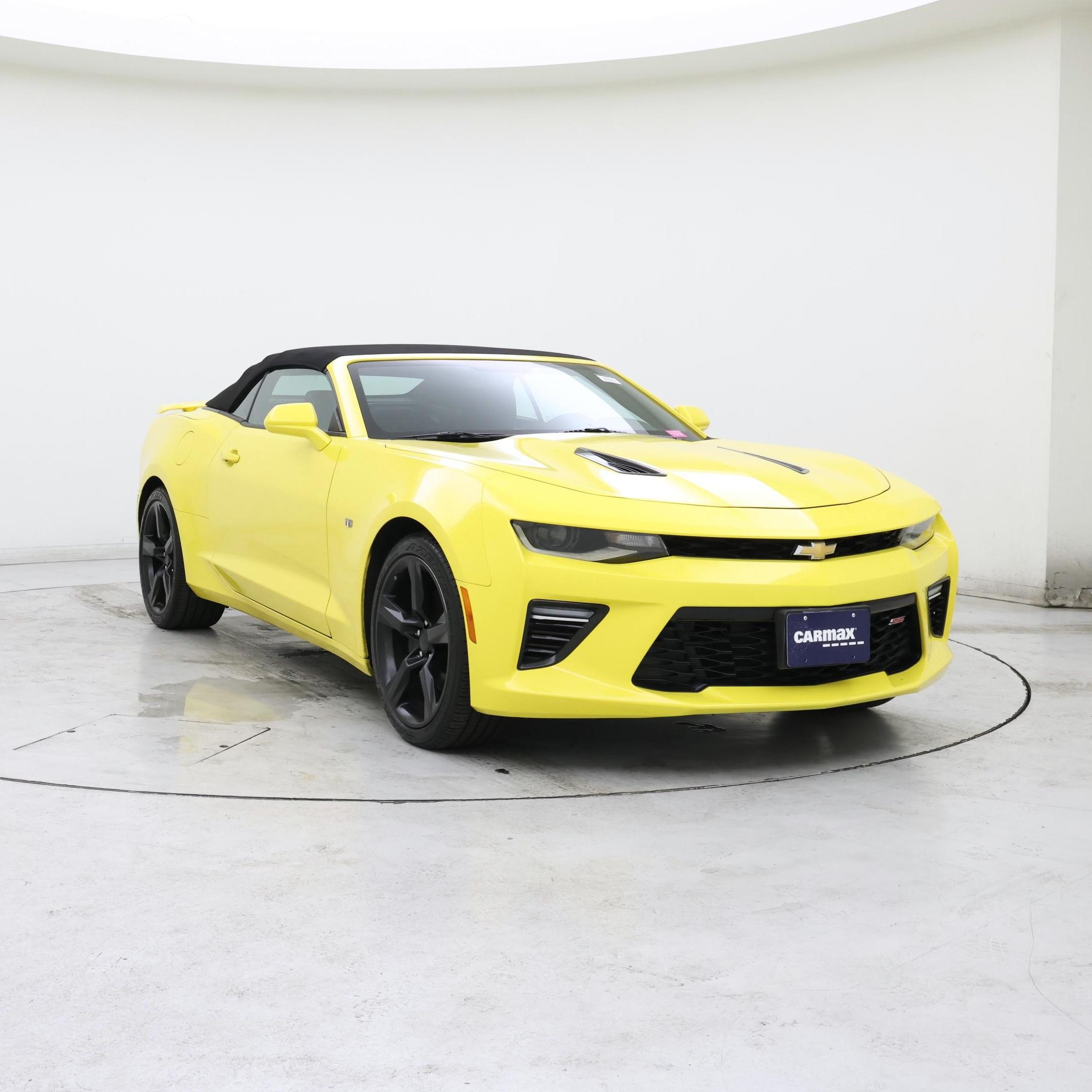 Yellow 2017 Chevrolet Camaro Convertible Rear-Wheel Drive Manual