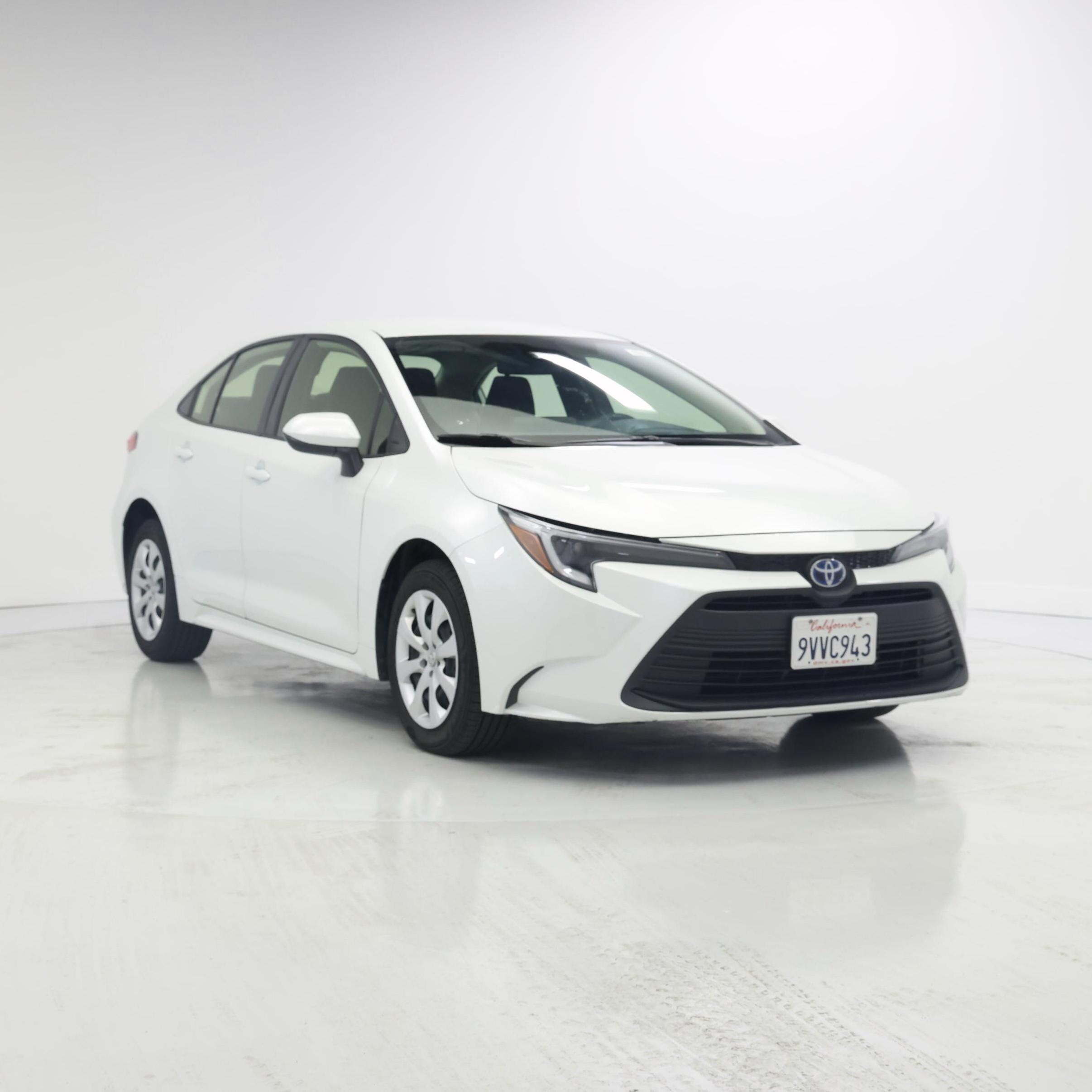 White 2025 Toyota Corolla Hybrid Sedan Front-Wheel Drive Automatic