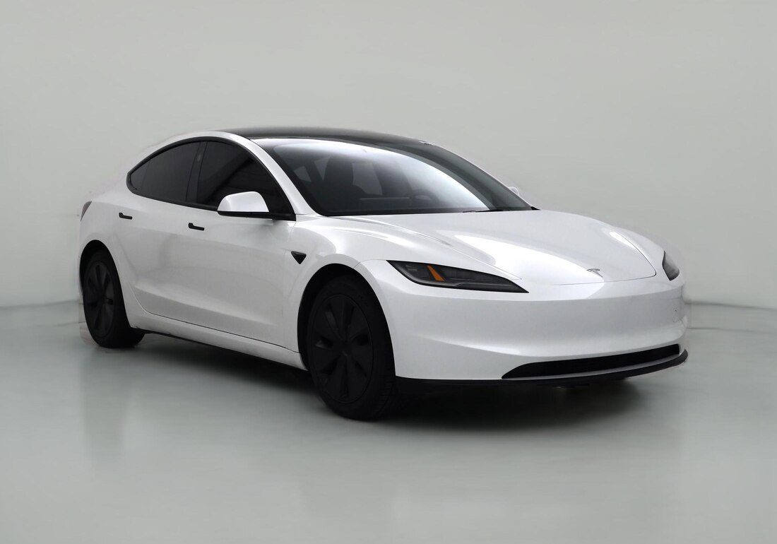 2024 Tesla Model 3 Rear-Wheel Drive in White — CarMax photo