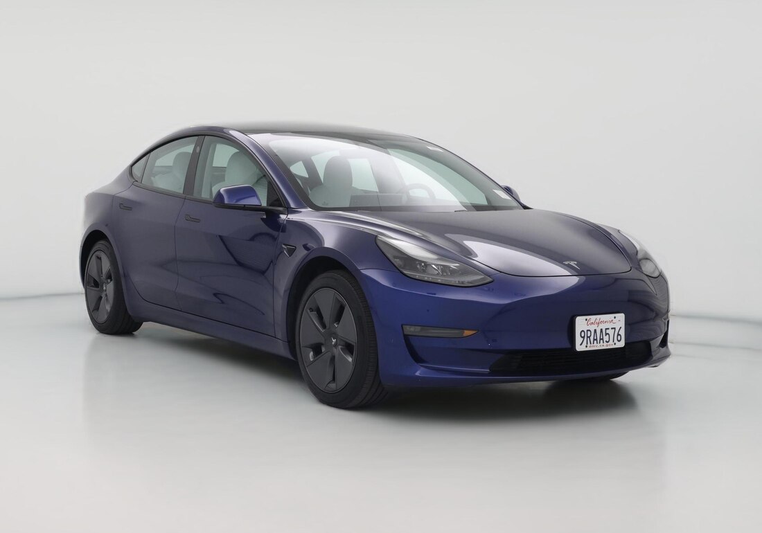 2021 Tesla Model 3 Long Range All-Wheel Drive in Blue — CarMax photo