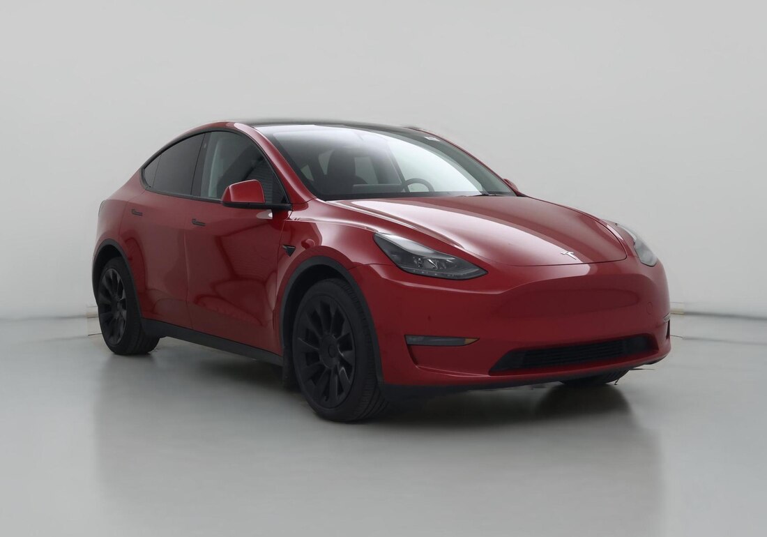 2023 Tesla Model Y Long Range All-Wheel Drive in Red — CarMax photo