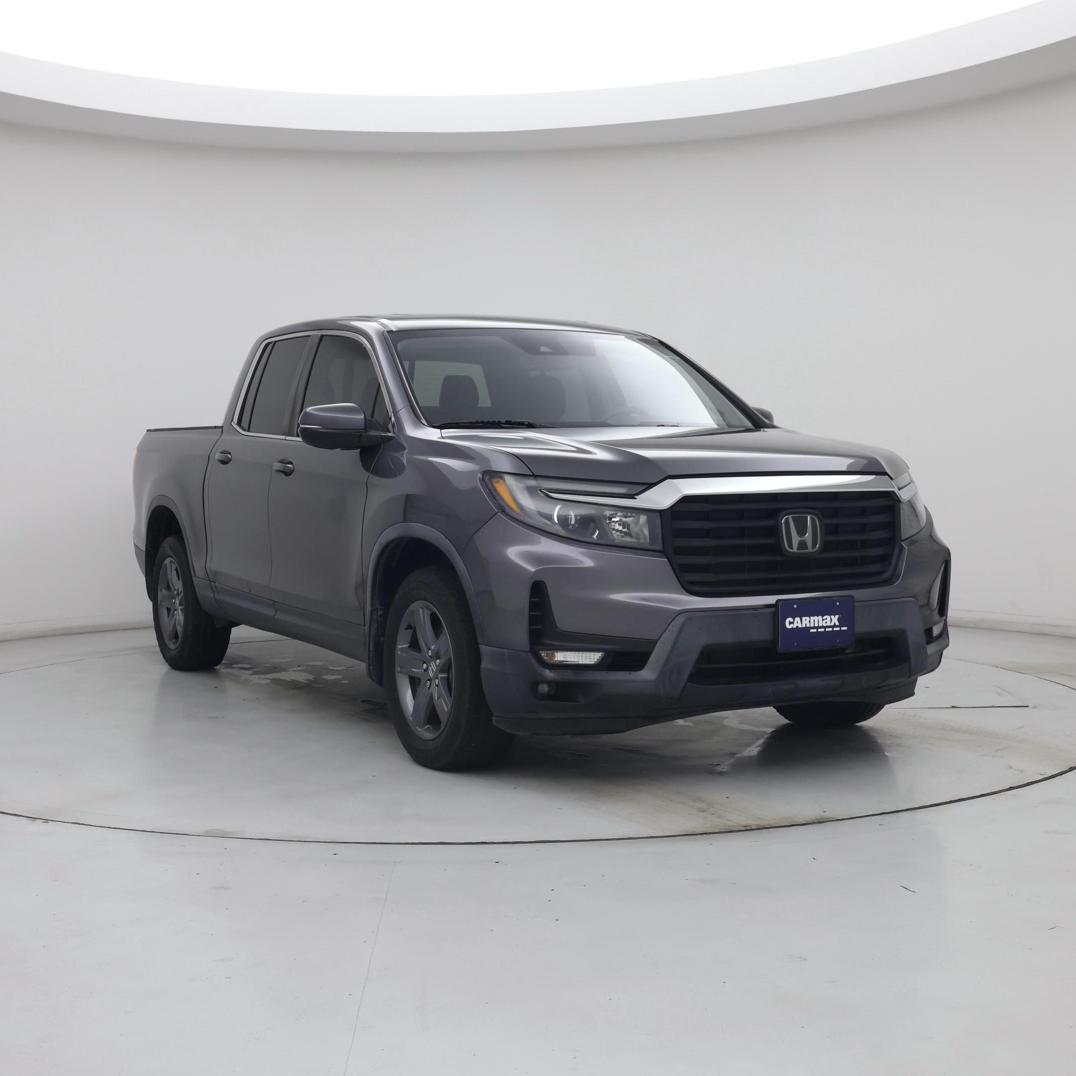 Gray 2021 Honda Ridgeline Pickup Truck All-Wheel Drive Automatic