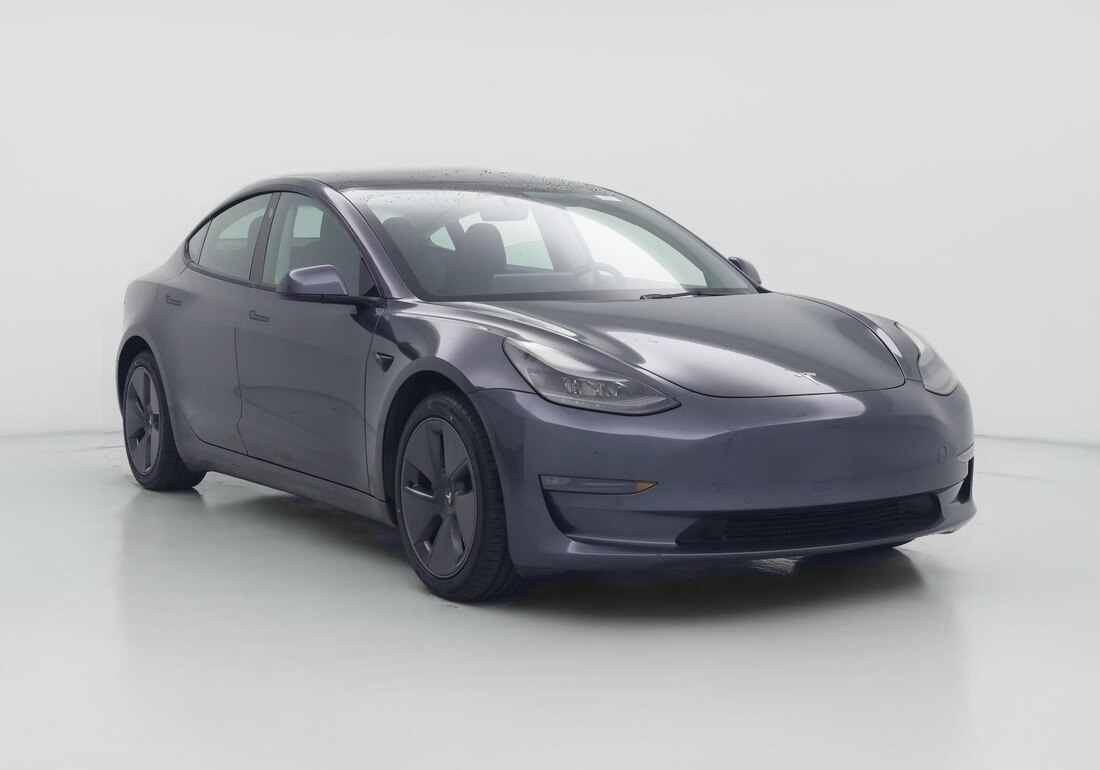 2022 Tesla Model 3 Long Range All-Wheel Drive in Gray — CarMax photo