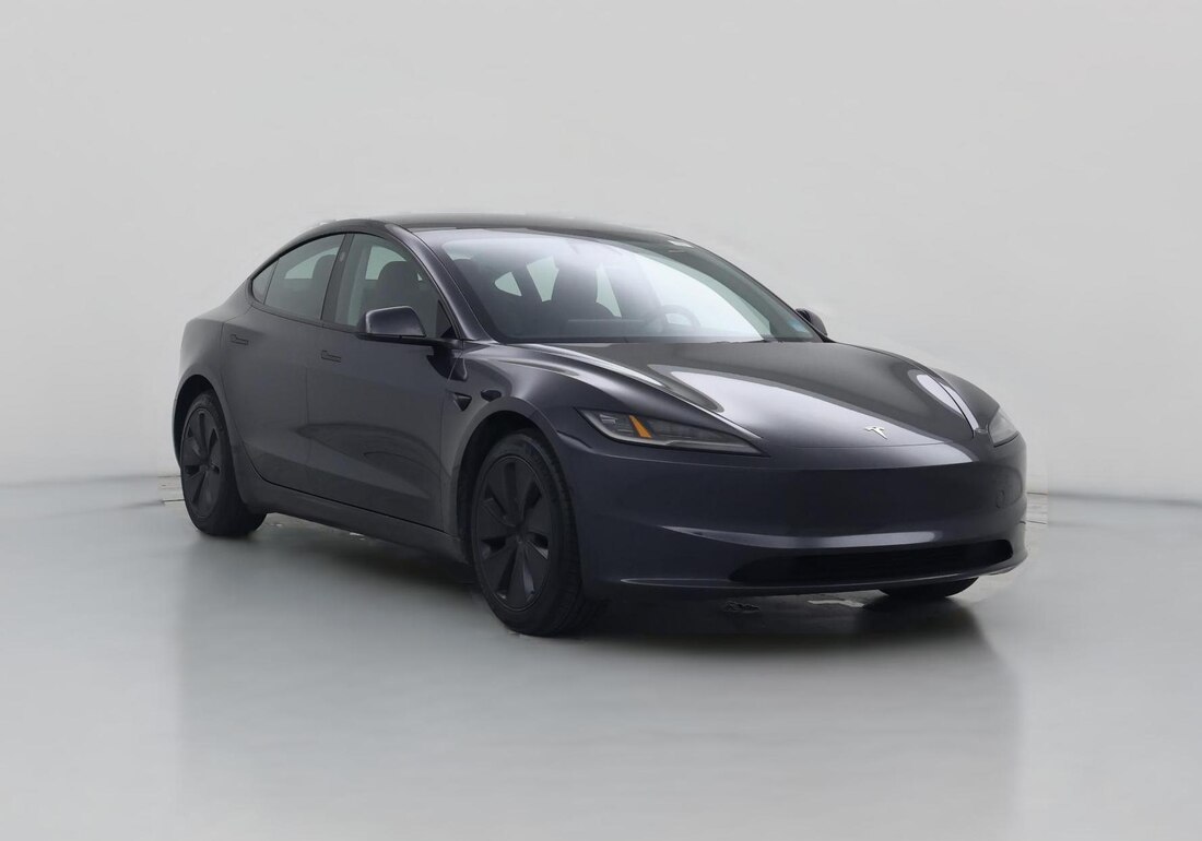 2024 Tesla Model 3 Long Range Rear-Wheel Drive in Gray — CarMax photo