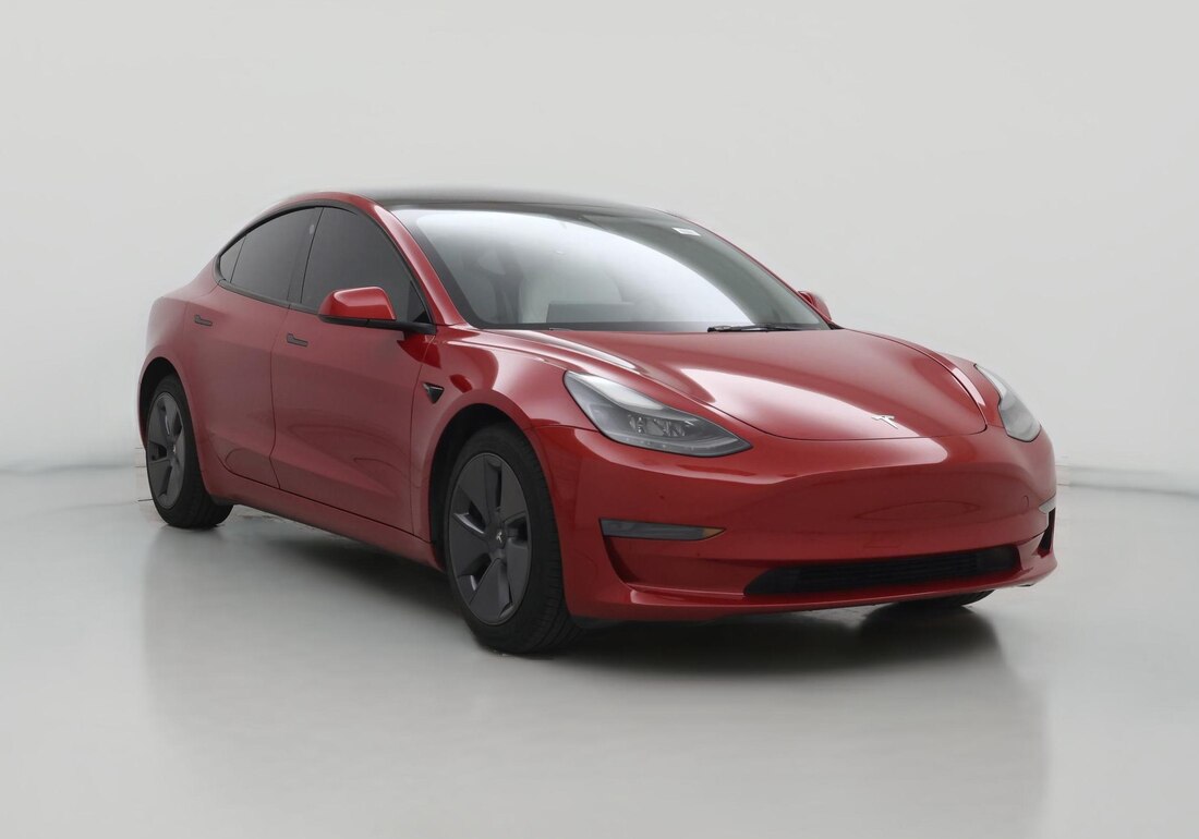 2023 Tesla Model 3 Rear-Wheel Drive in Red — CarMax photo