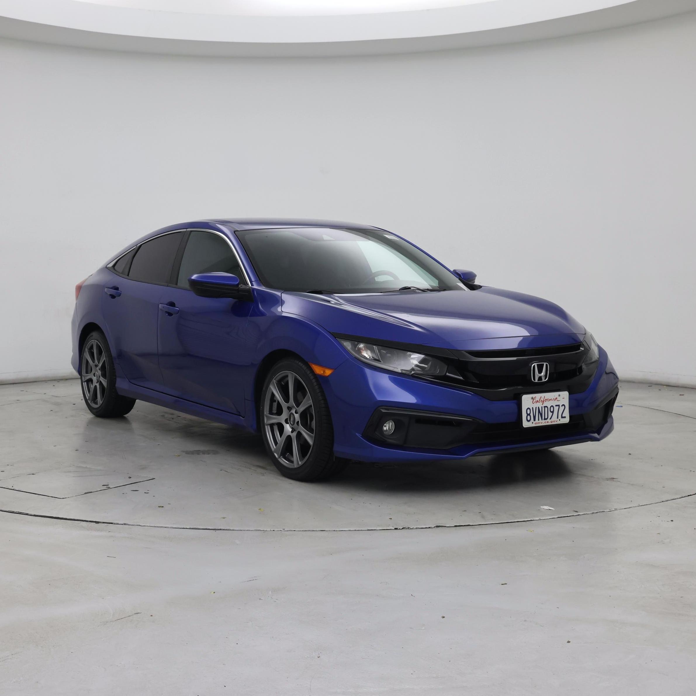 Blue 2021 Honda Civic Sedan Front-Wheel Drive Automatic