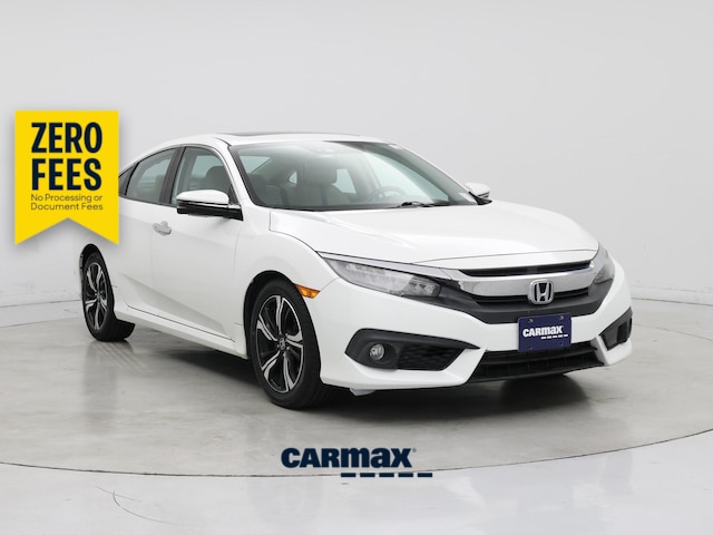 White 2017 Honda Civic Sedan Front-Wheel Drive Automatic