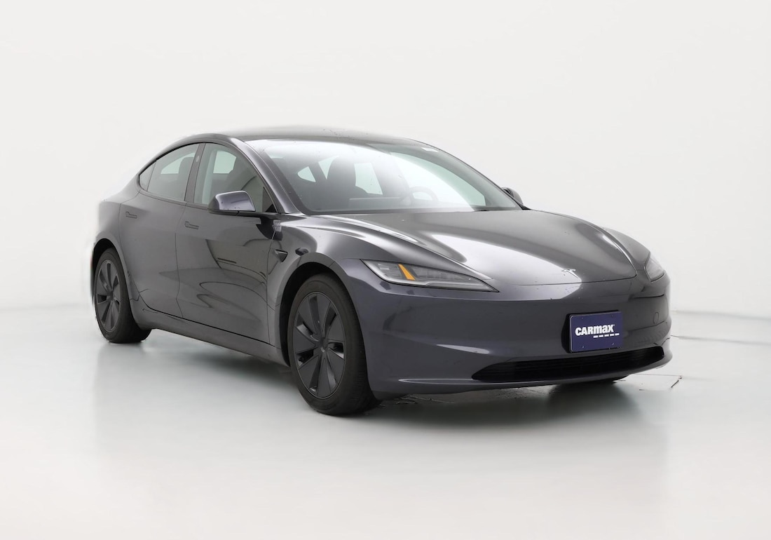 2025 Tesla Model 3 Long Range All-Wheel Drive in Silver — CarMax photo