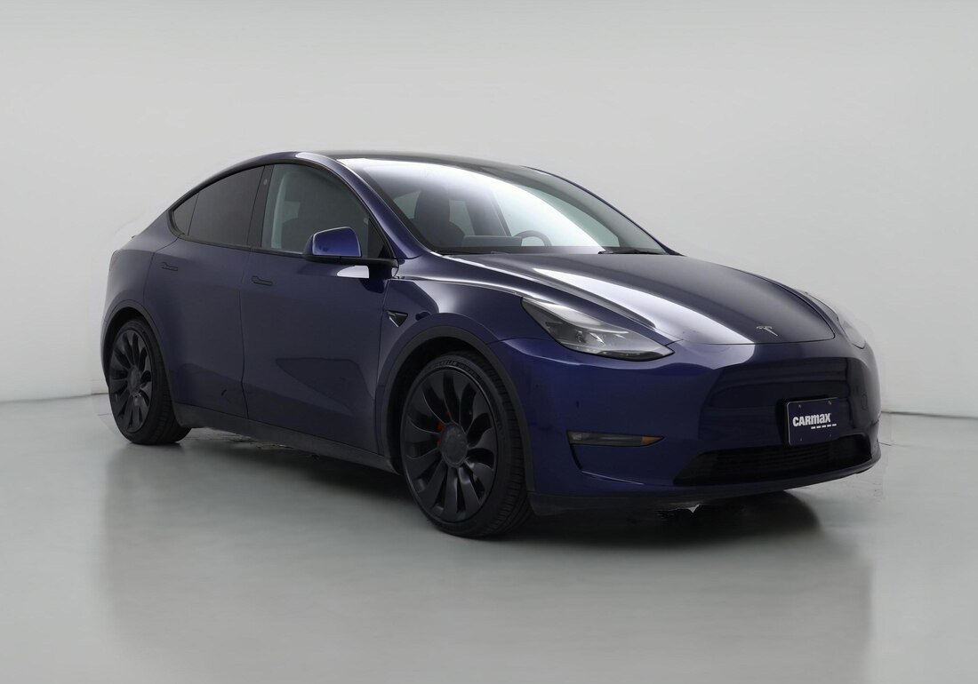 2022 Tesla Model Y Performance All-Wheel Drive in Blue — CarMax photo