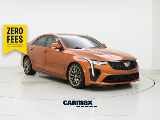 Orange 2022 Cadillac CT4-V Blackwing Sedan Rear-Wheel Drive Automatic