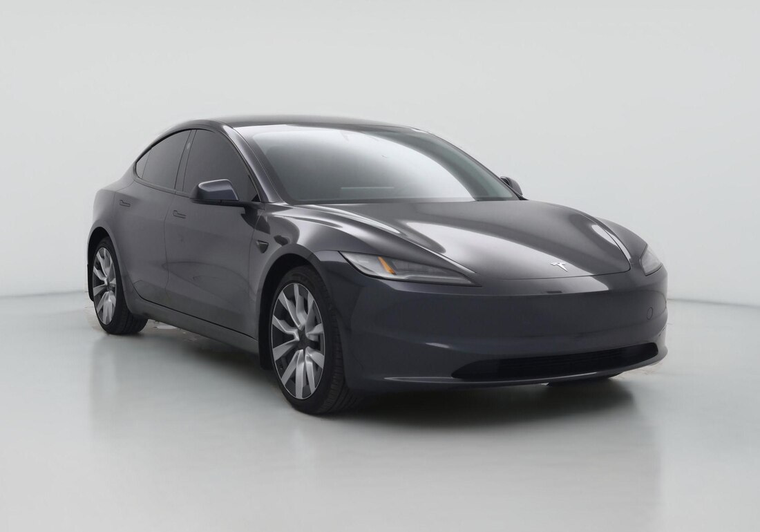 2024 Tesla Model 3 Long Range Rear-Wheel Drive in Gray — CarMax photo