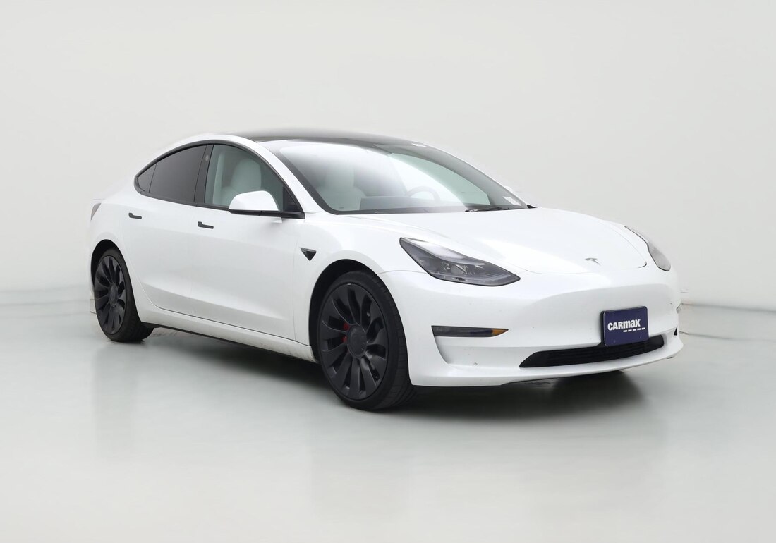 2023 Tesla Model 3 Performance in White — CarMax photo