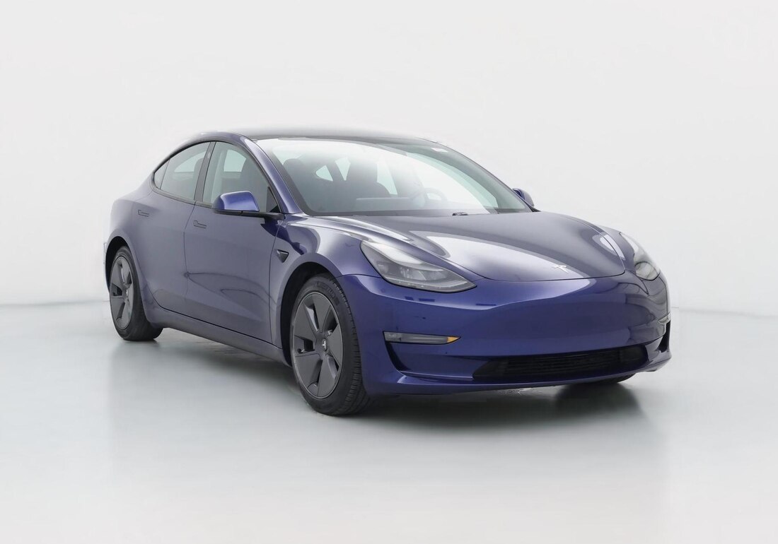 2021 Tesla Model 3 Long Range All-Wheel Drive in Blue — CarMax photo