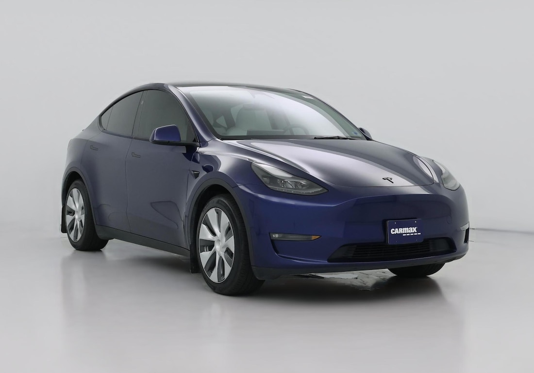 2023 Tesla Model Y Long Range All-Wheel Drive in Blue — CarMax photo