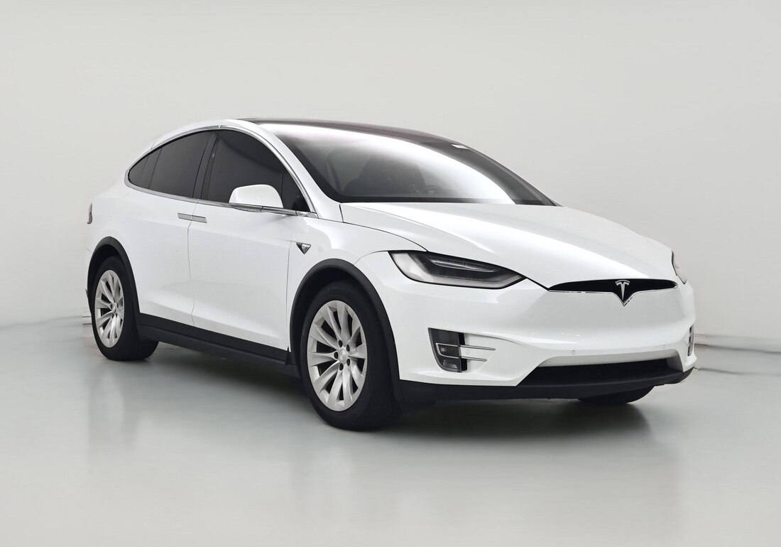 2020 Tesla Model X Long Range Plus in White — CarMax photo