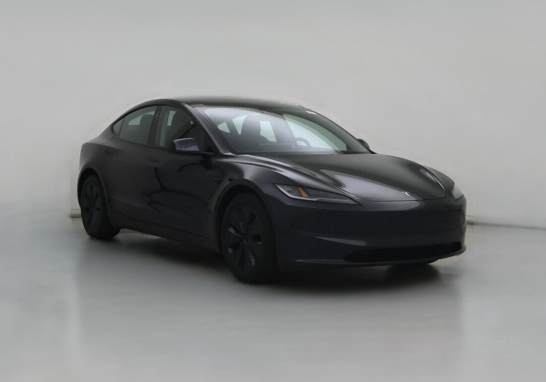 2025 Tesla Model 3 Long Range All-Wheel Drive in Gray — CarMax photo