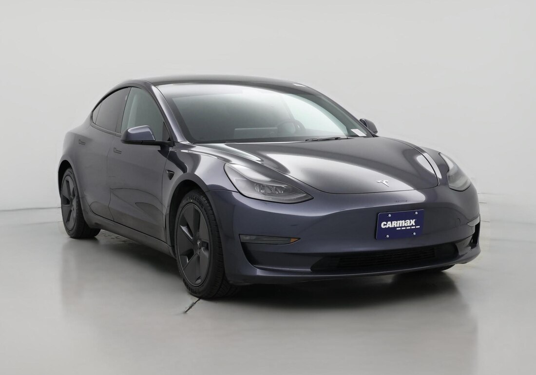 2023 Tesla Model 3 Long Range All-Wheel Drive in Gray — CarMax photo