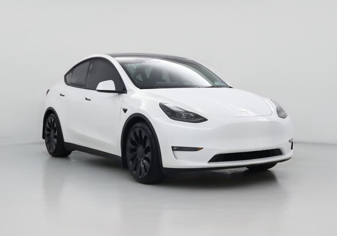 2023 Tesla Model Y Performance All-Wheel Drive in White — CarMax photo